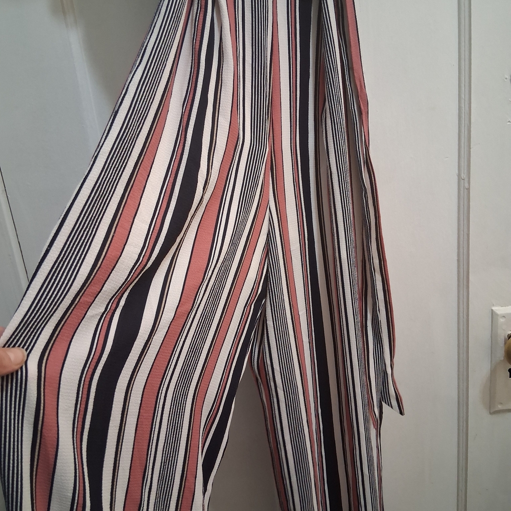 Monteau Pink and Black Striped Jumpsuit - Picture 7 of 10
